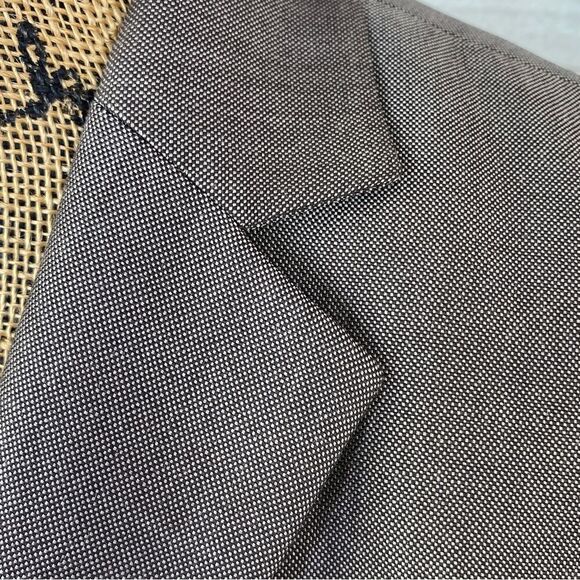 Ann Taylor Wool Blend Fitted Blazer Taupe Brown 6 Suit Jacket Office Preppy - Picture 6 of 15